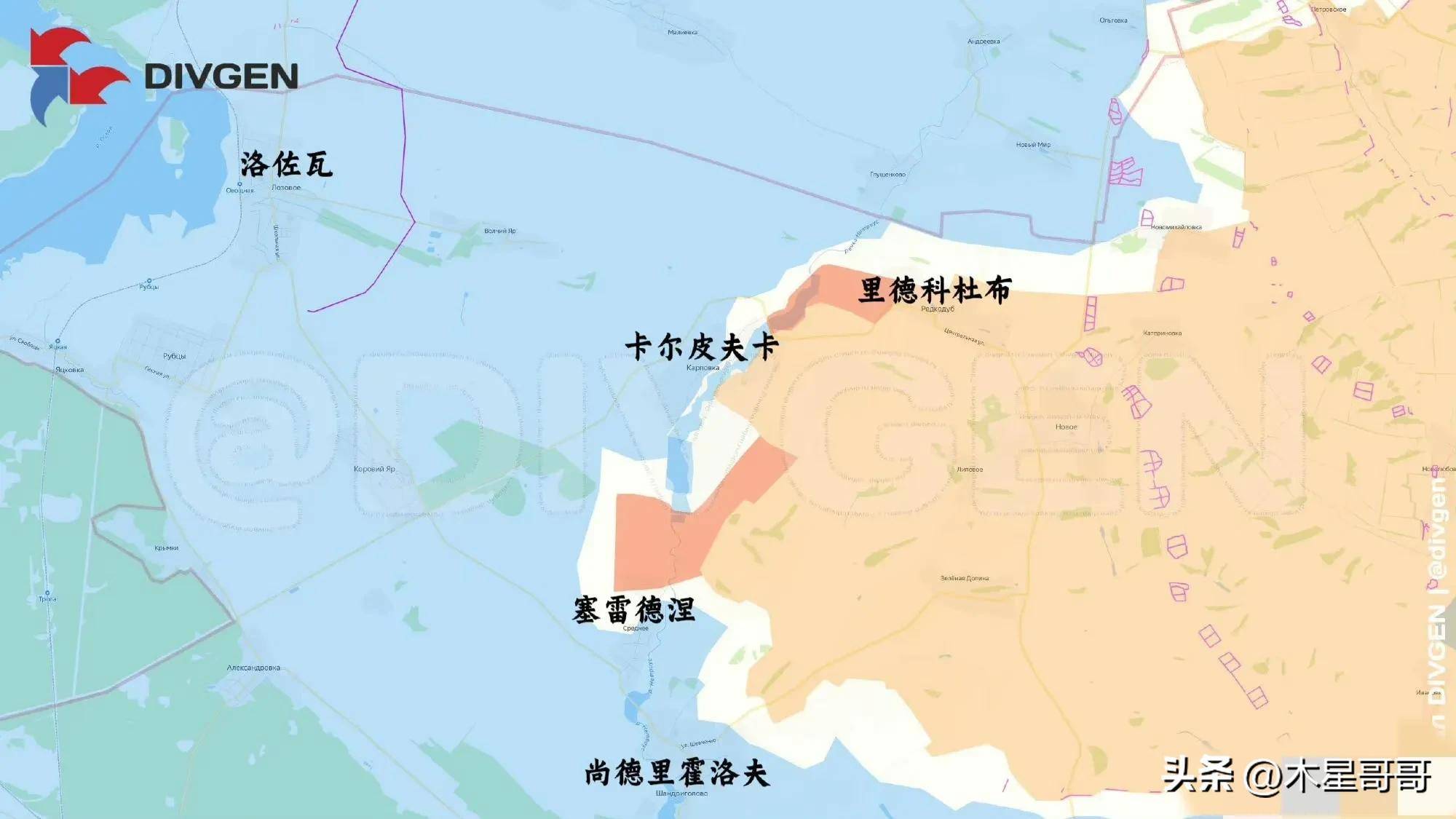 俄军在红利曼以北跨过卡尔皮夫卡以及尼特里乌斯河，冲向奥斯基尔